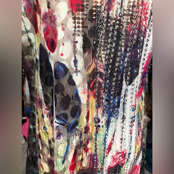 RADZOLI multi-colored lightweight cardigan in gorgeous jewel tones size small - Picture 7 of 10